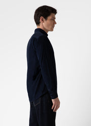 Men's Fine Cord Shirt in Navy