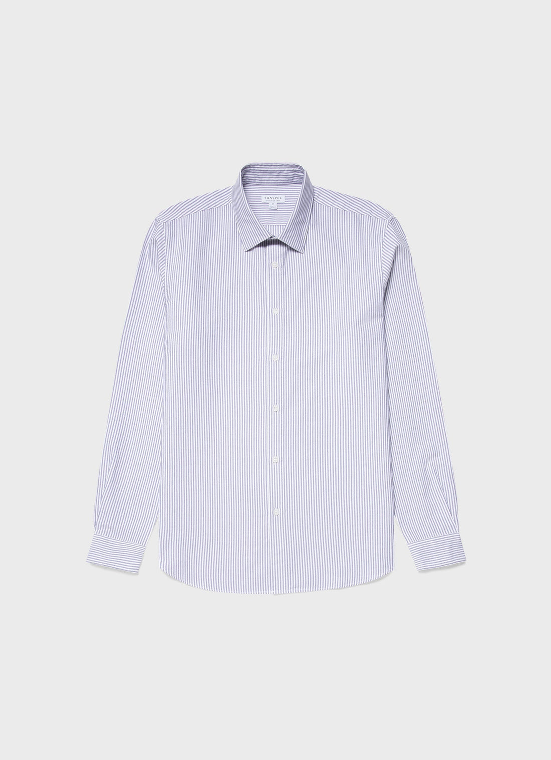 Men's Oxford Shirt in White/Navy