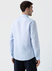 Men's Linen Shirt in Light Blue