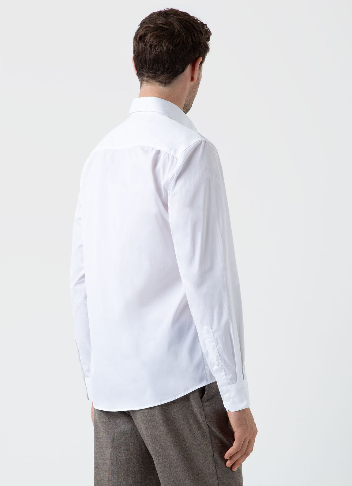 Men's Cotton Stretch Shirt in White