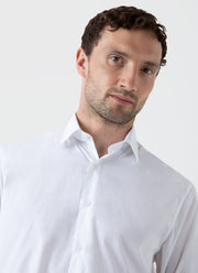 Men's Cotton Stretch Shirt in White