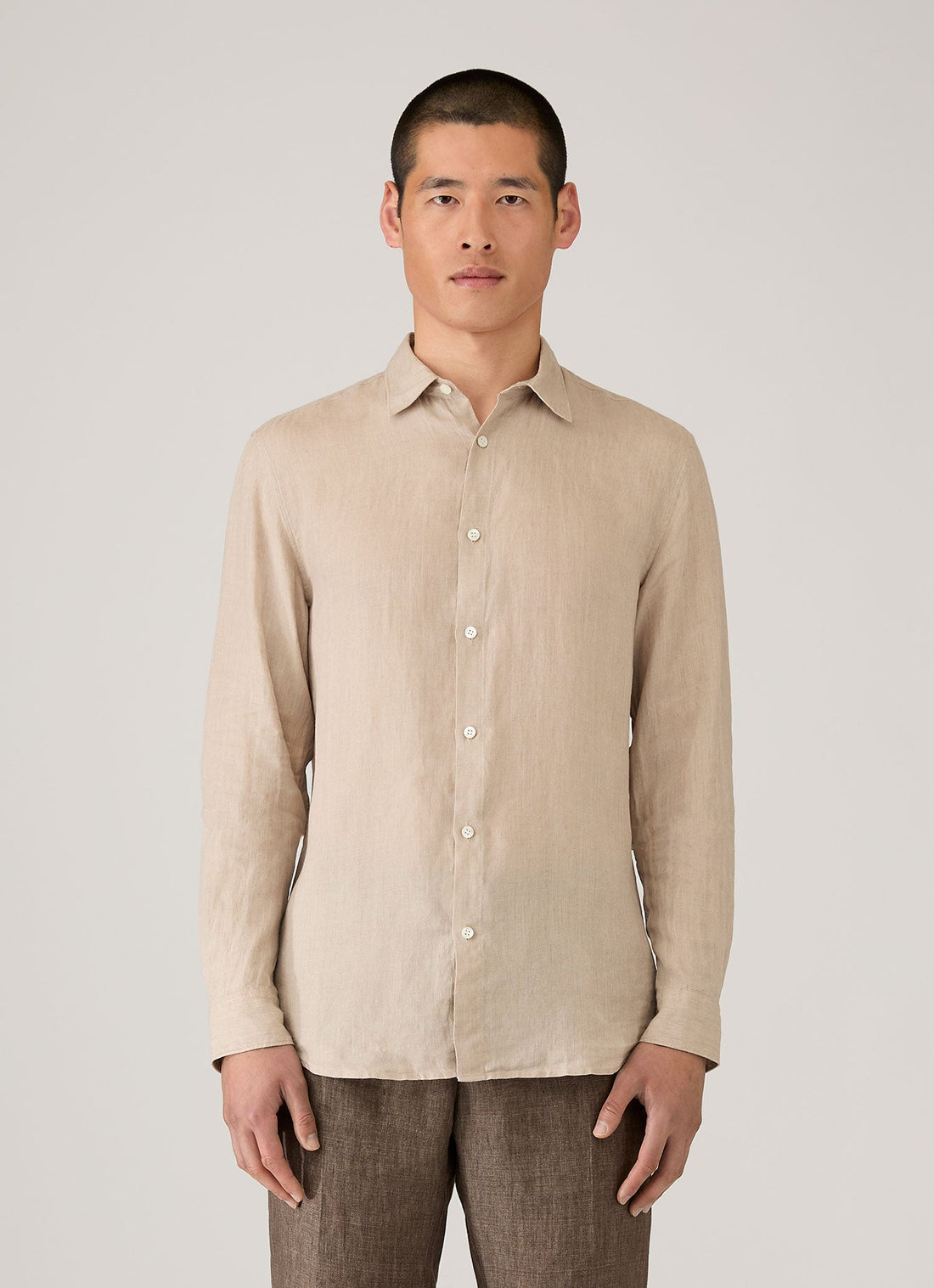 Men's Linen Shirt in Hazelwood