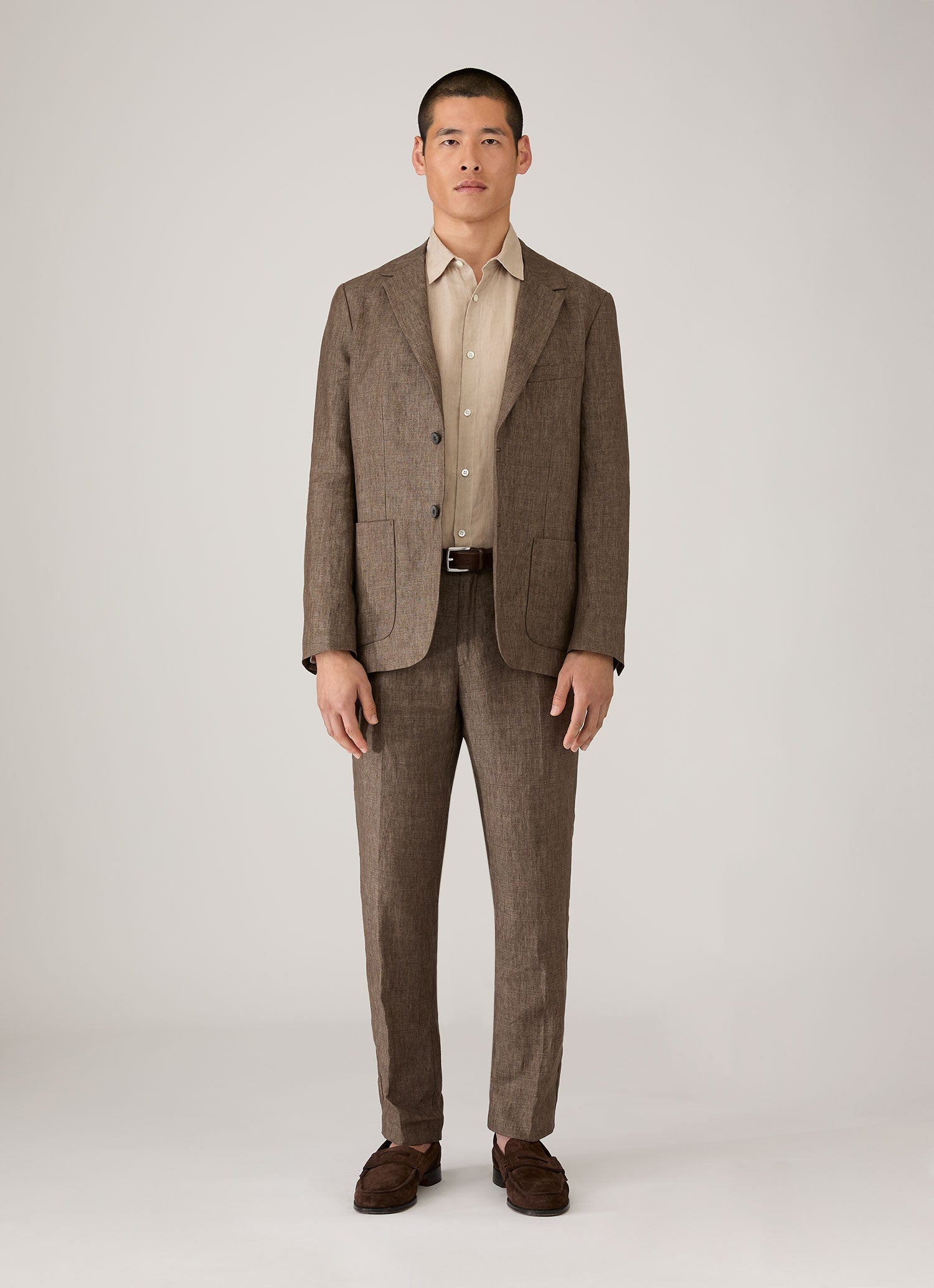 Men's Linen Shirt in Hazelwood