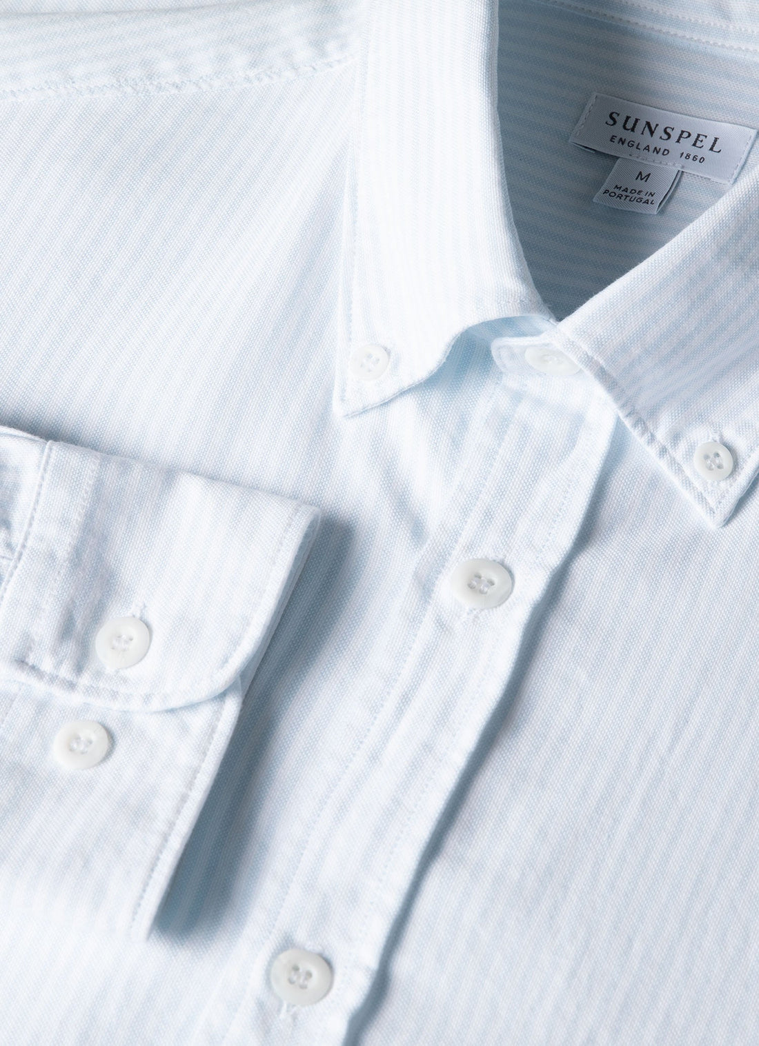 Men's Button Down Oxford Shirt in Light Blue/White