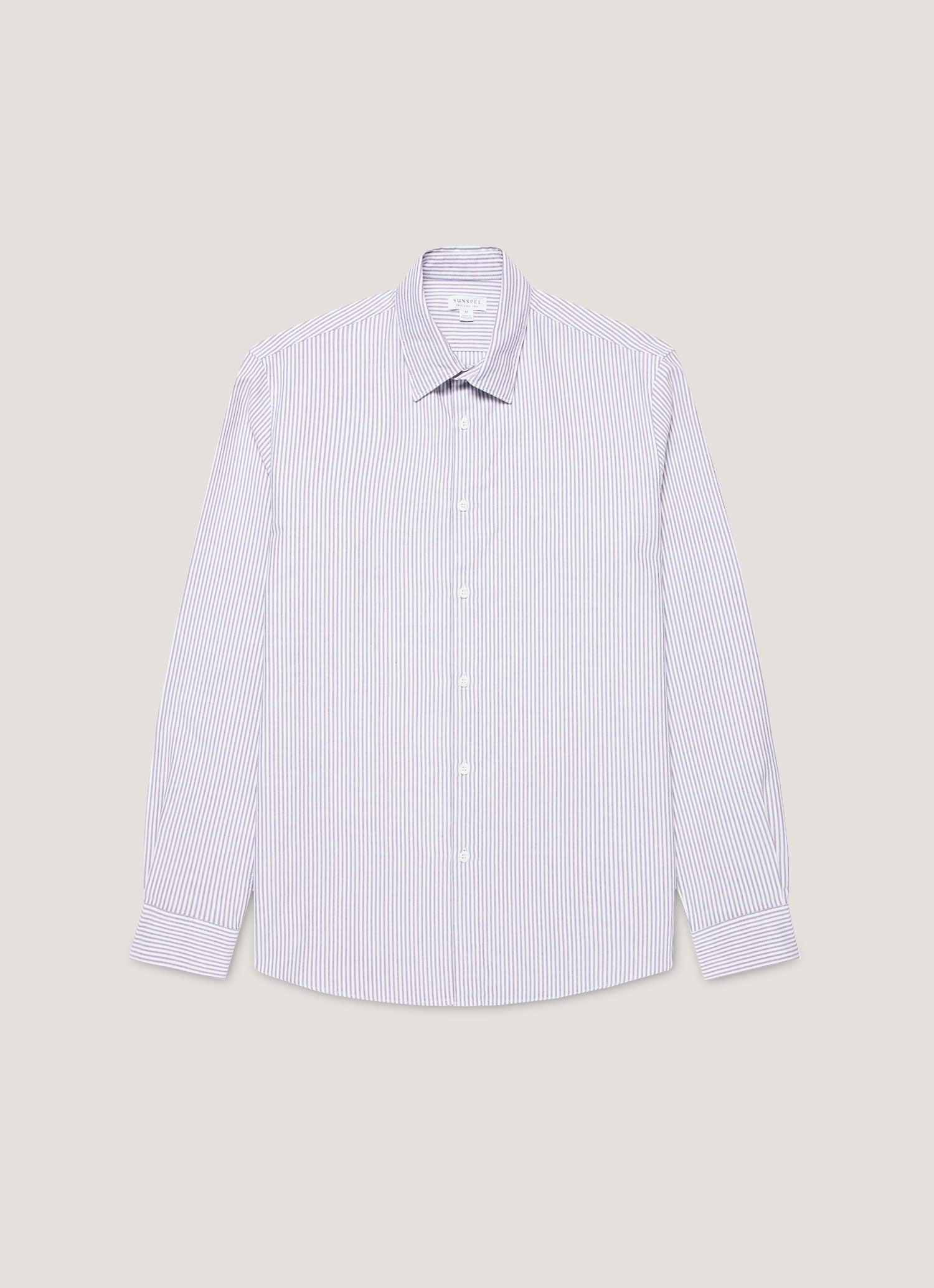 Men's Oxford Shirt in White/Navy
