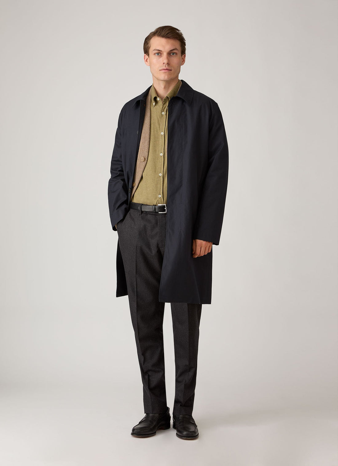 Men's Button Down Flannel Shirt in Artichoke