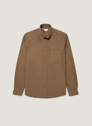 Men's Button Down Poplin Shirt in Dark Cedar