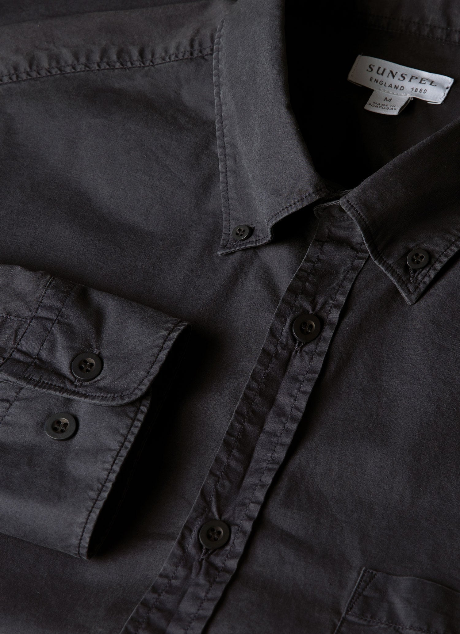 Men's Button Down Poplin Shirt in Navy