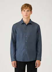 Men's Sea Island Cotton Shirt  in Indigo