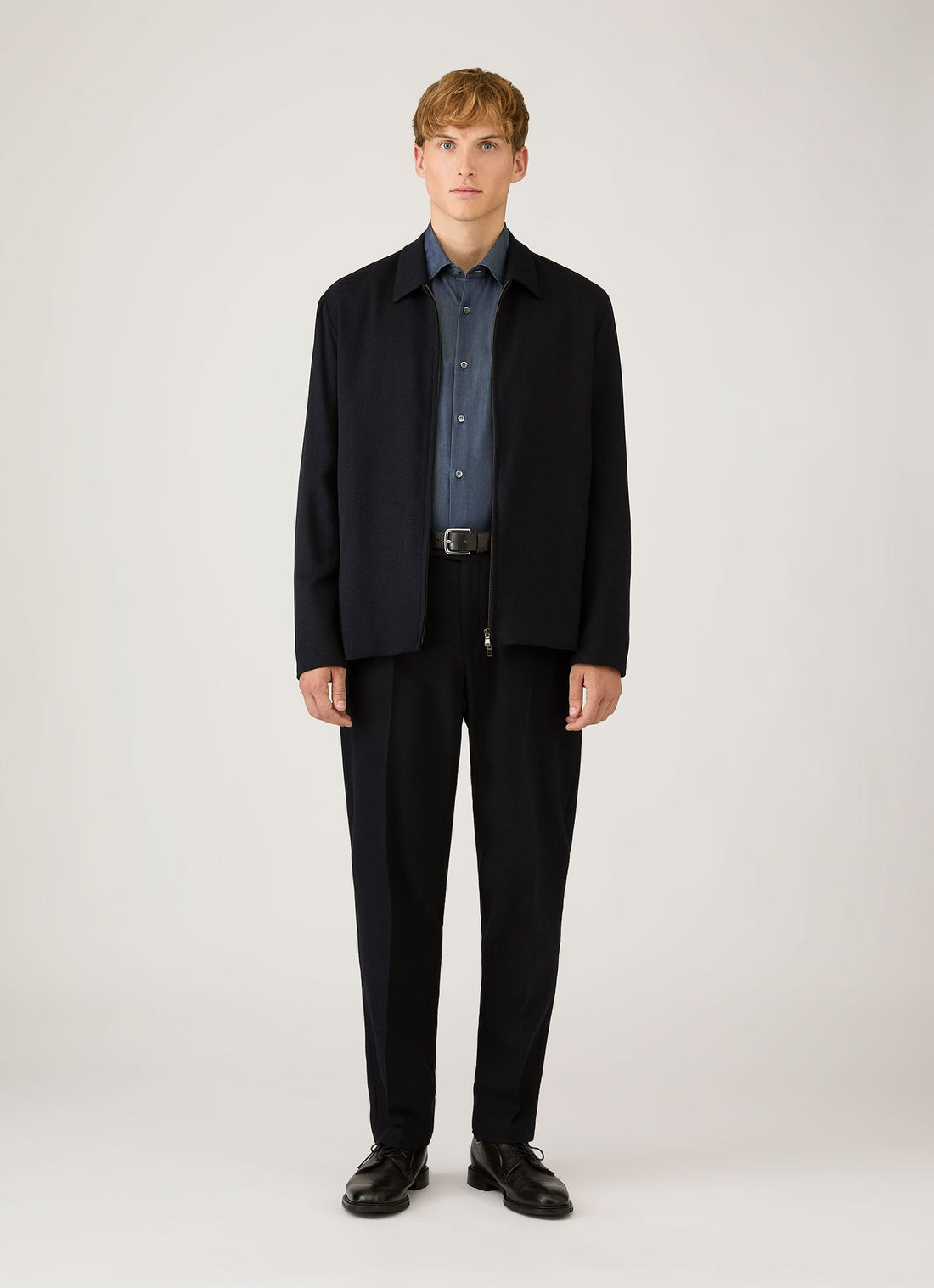 Men's Sea Island Cotton Shirt  in Indigo