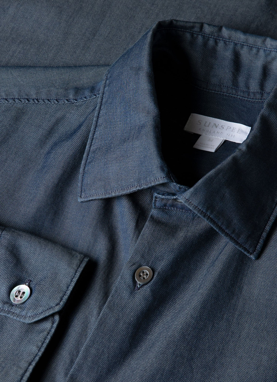 Men's Sea Island Cotton Shirt  in Indigo