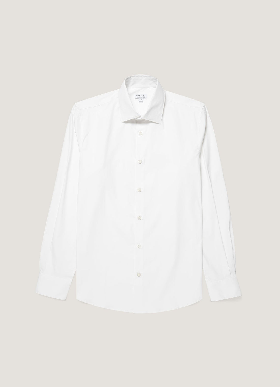 Men's Stretch Cotton Poplin Shirt in White