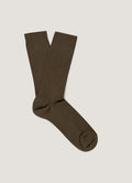 Men's Cotton Ribbed Socks in Loden Green