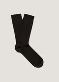 Men's Cotton Ribbed Socks in Anthracite