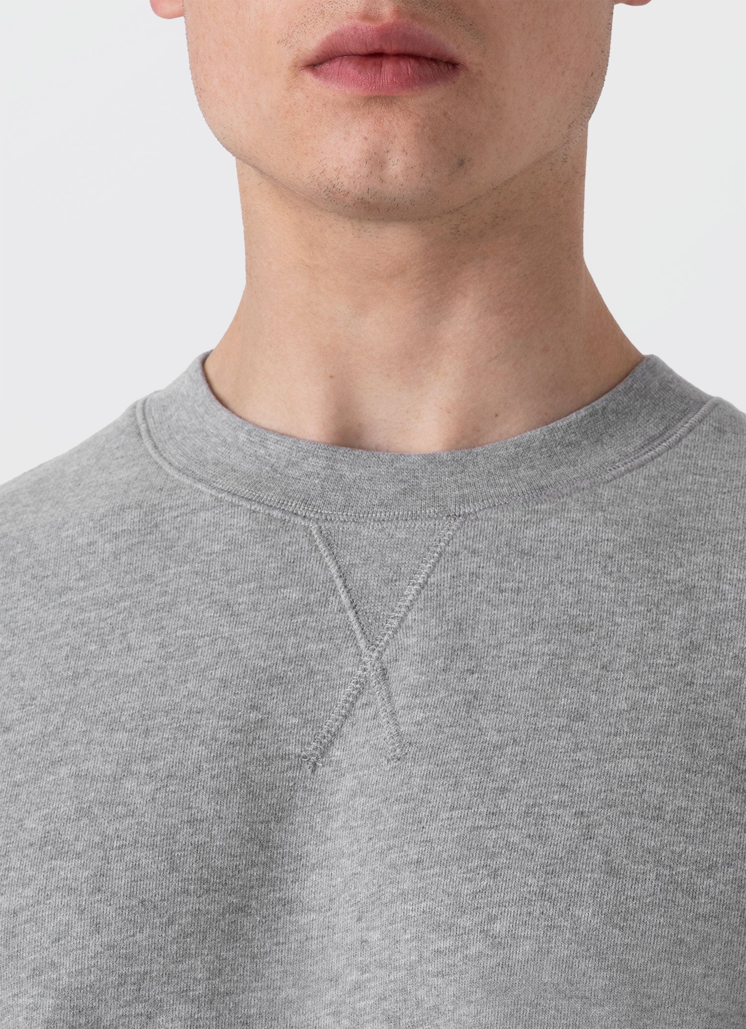 Men's Loopback Sweatshirt in Grey Melange