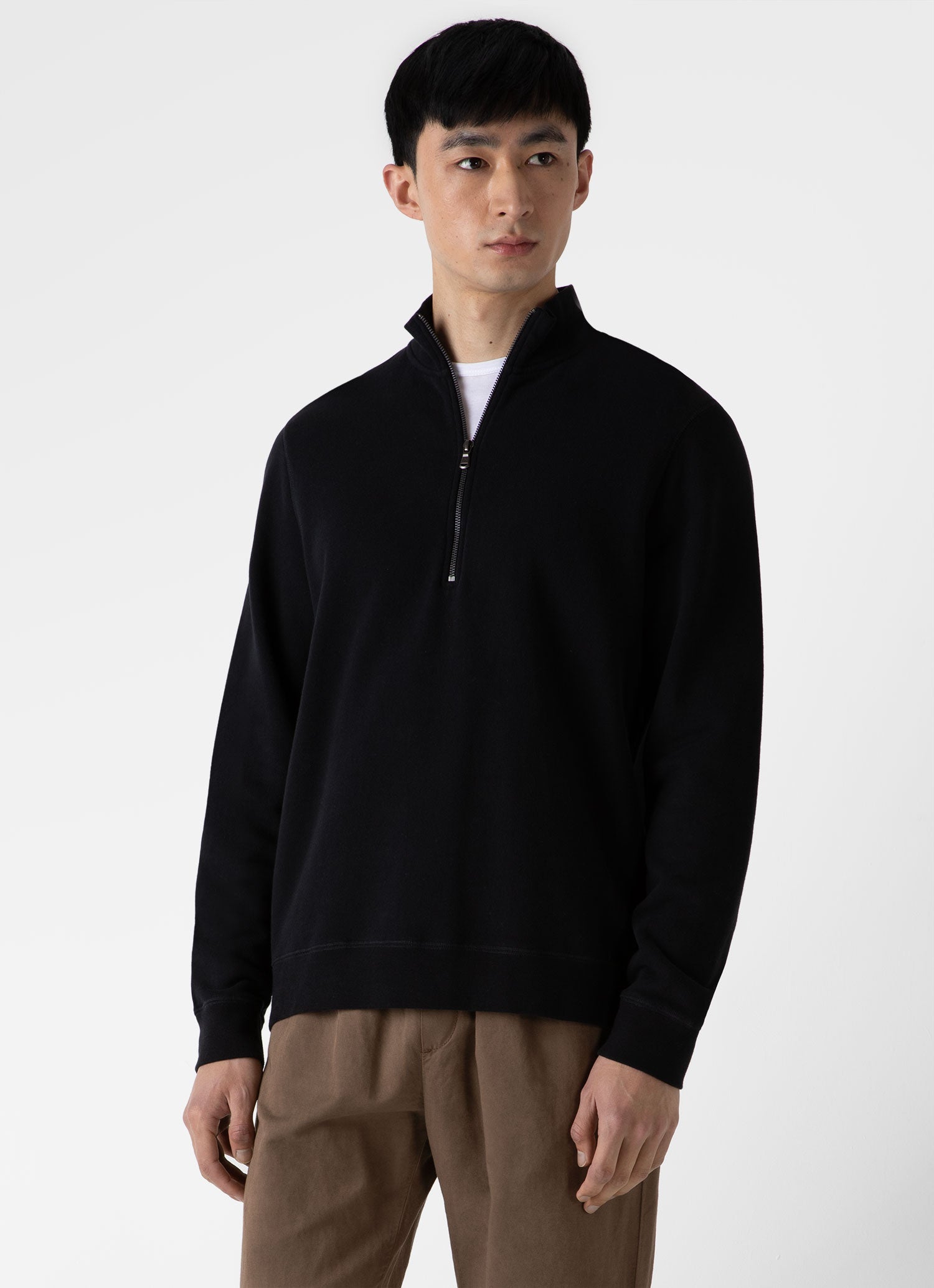 Men's black outlet quarter zip sweater