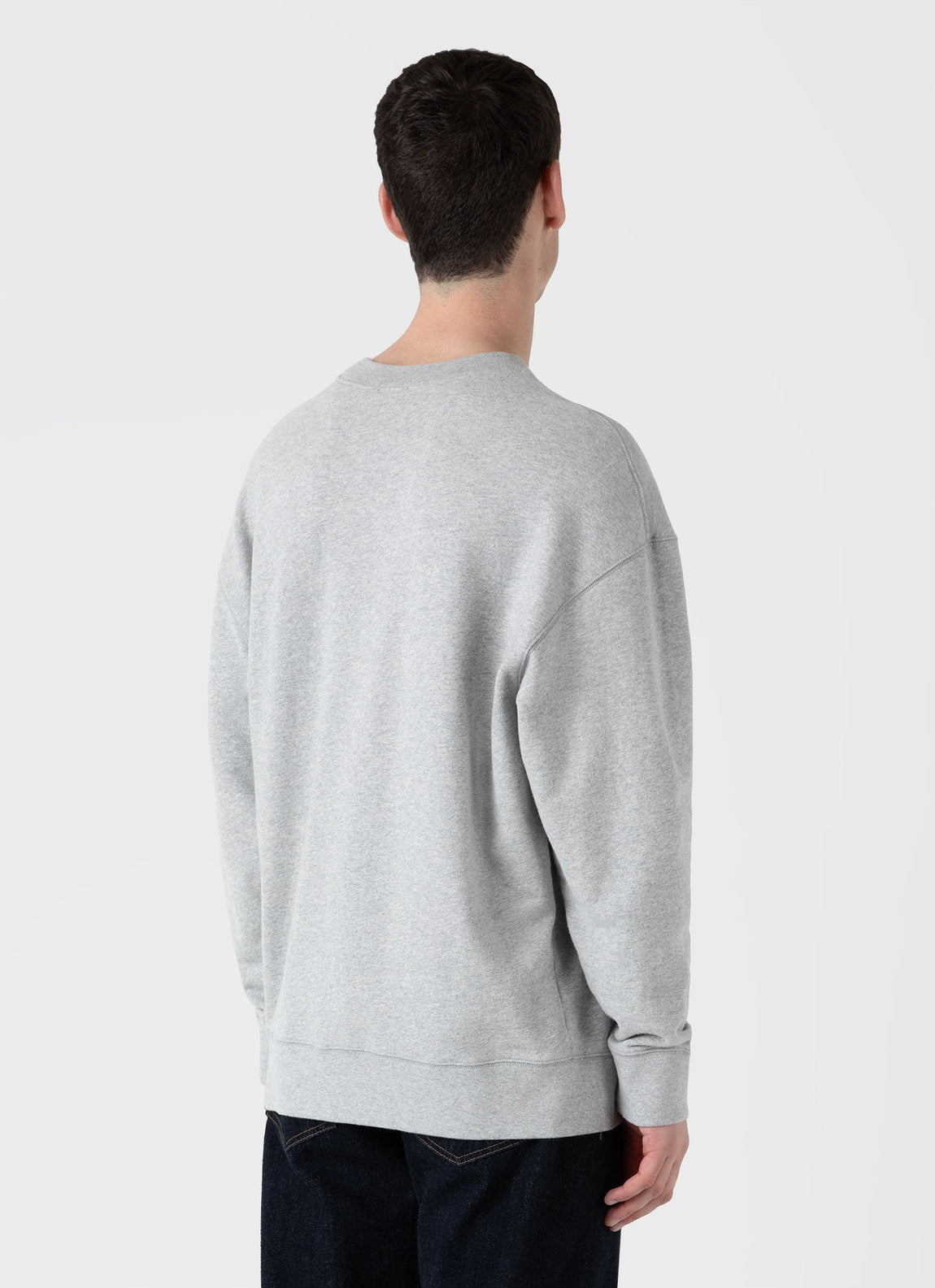 Men's Oversized Loopback Sweatshirt in Light Grey Melange