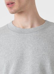 Men's Oversized Loopback Sweatshirt in Light Grey Melange