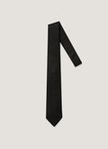 Men's Wool Cashmere Tie in Charcoal Melange