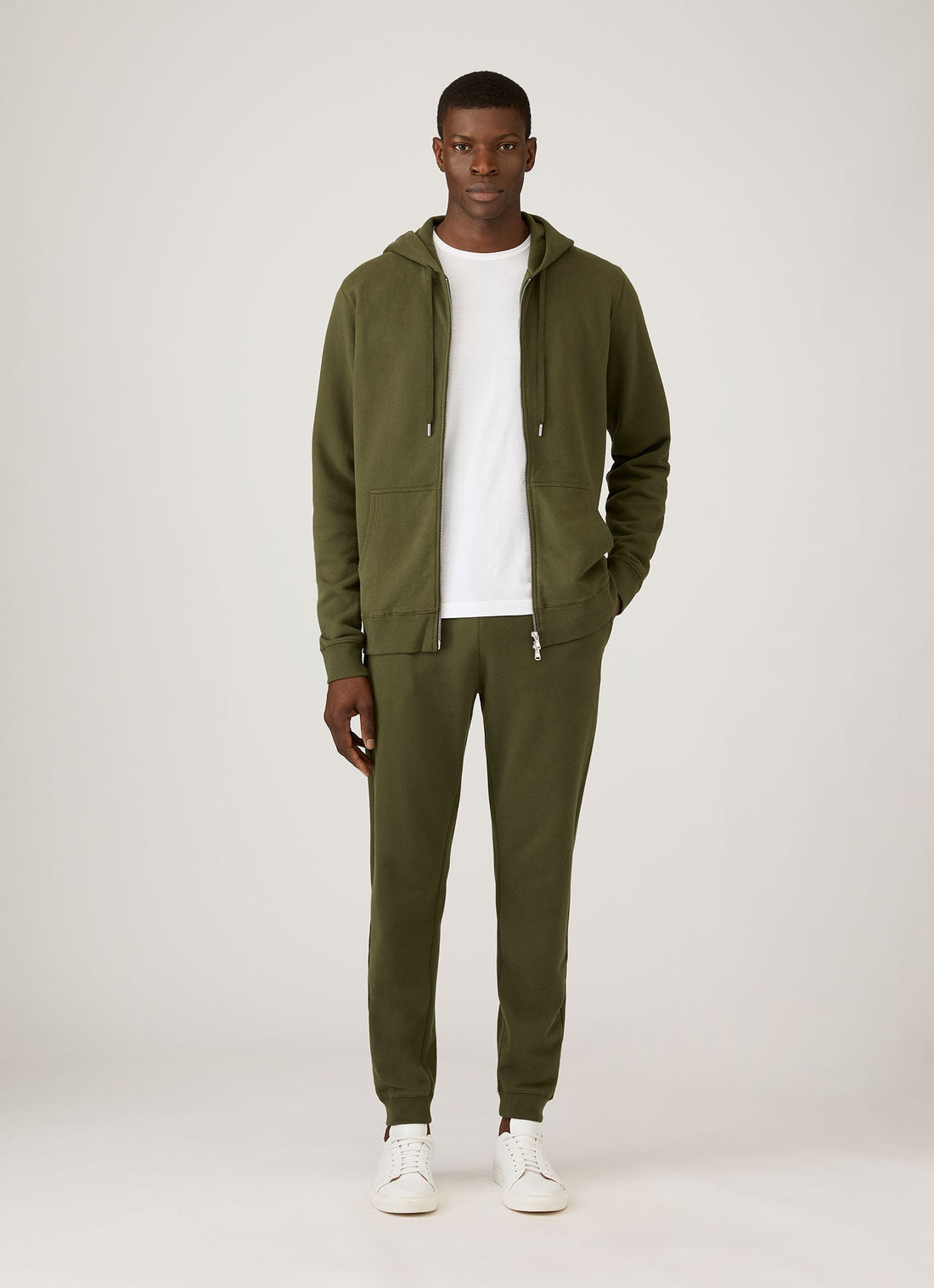 Men's Loopback Sweatpants in Deep Olive