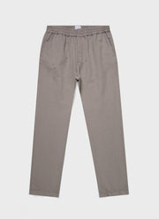 Men's Cotton Linen Drawstring Trouser in Pewter