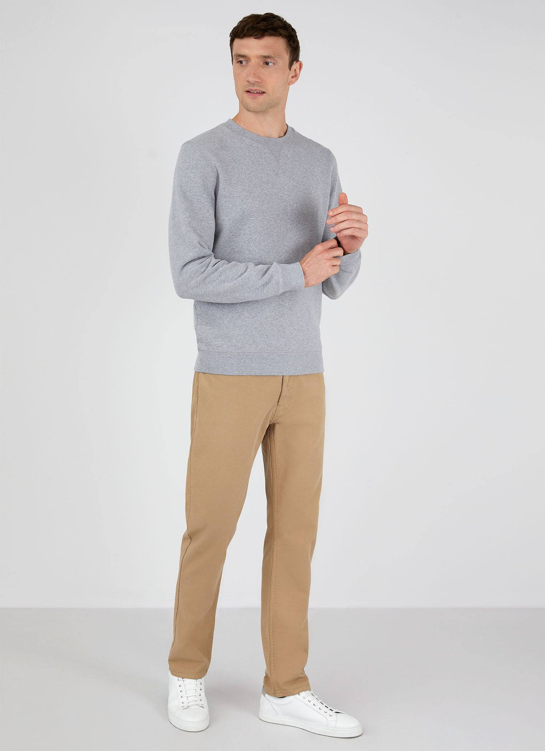 Men's Cotton Drill 5 Pocket Trouser in Stone