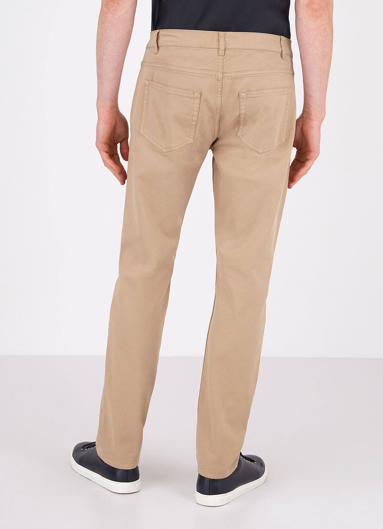 Men's Cotton Drill 5 Pocket Trouser in Stone