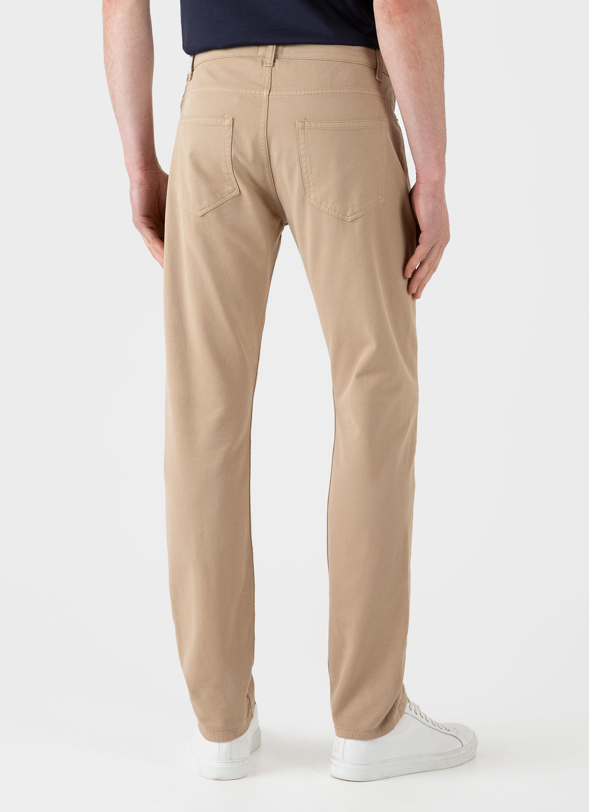 Men's Cotton Drill 5 Pocket Trouser in Stone