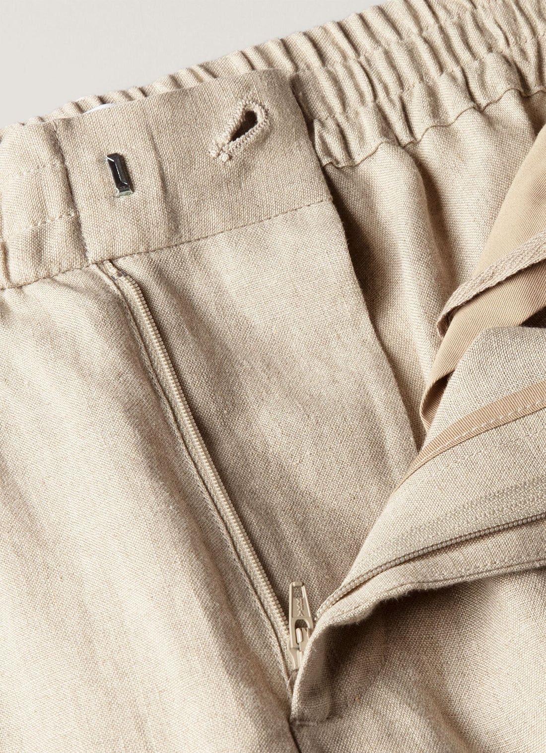 Men's Linen Drawstring Trouser in Sand
