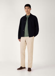 Men's Linen Drawstring Trouser in Light Sand