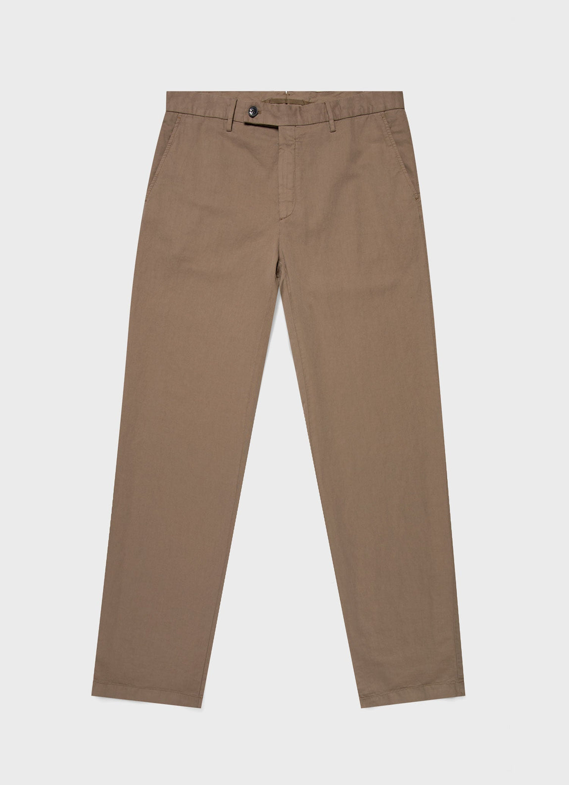 Men's Cotton Linen Trouser in Dark Tan