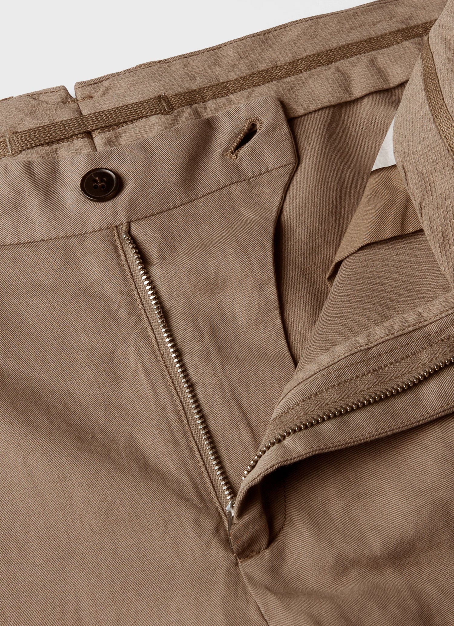 Men's Cotton Linen Trouser in Dark Tan