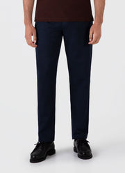 Men's Cotton Linen Trouser in Navy