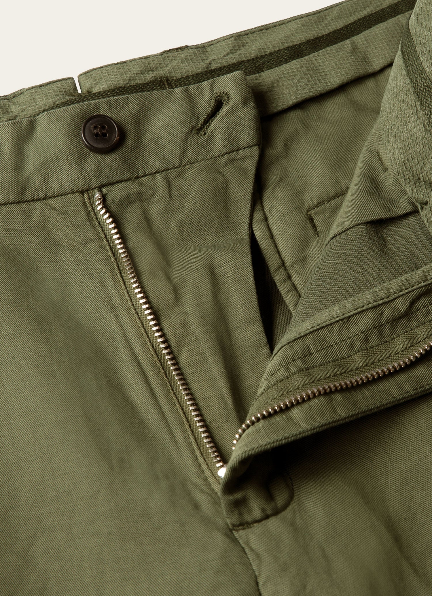 Men's Cotton Linen Trouser in Deep Olive
