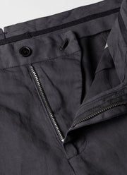 Men's Cotton Linen Trouser in Charcoal