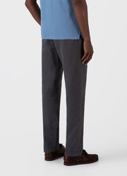 Men's Cotton Linen Trouser in Charcoal