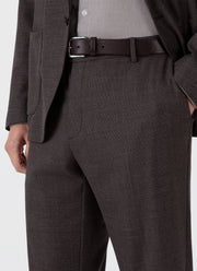 Men's Lightweight Travel Wool Trouser in Light Coffee Melange