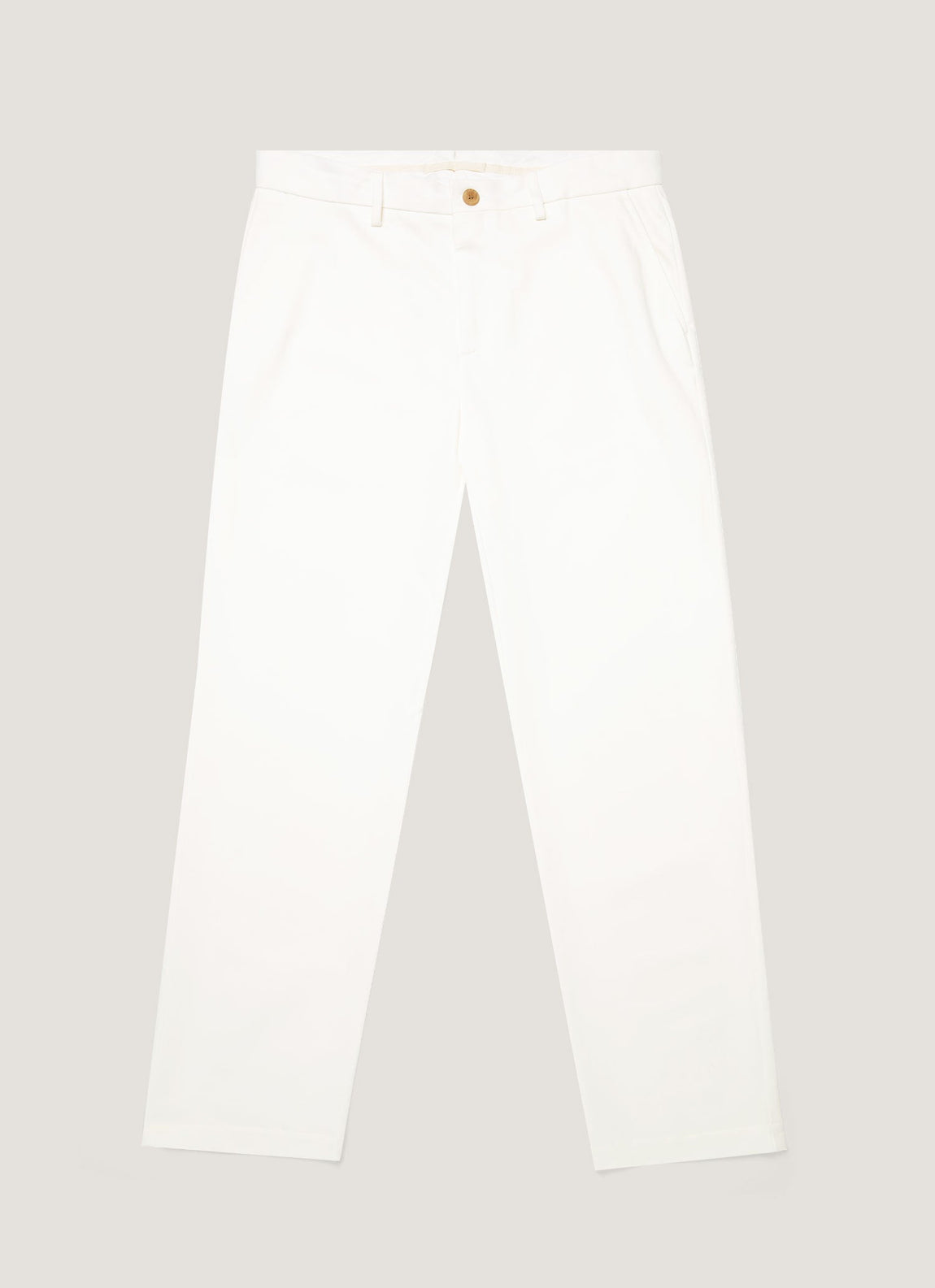 Men's Cotton Drill Trouser in Warm White