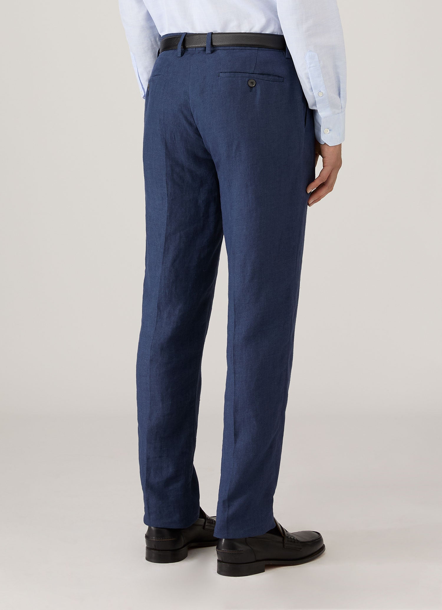 Men's Linen Trouser in Light Navy
