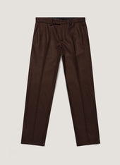 Men's Boiled Wool Trouser in Truffle