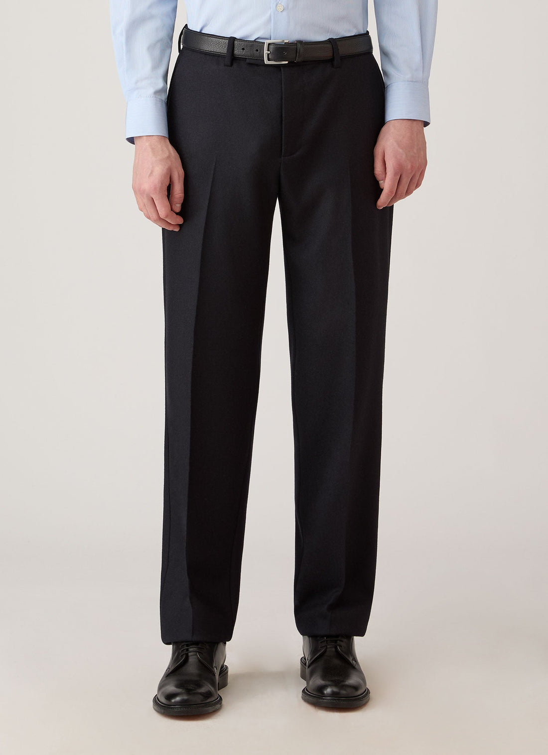 Men's Wool Cashmere Flannel Trouser in Navy