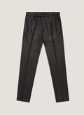 Men's Wool Cashmere Flannel Trouser in Charcoal Melange