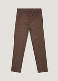 Men's Donegal Tweed Trouser in Dark Brown Melange