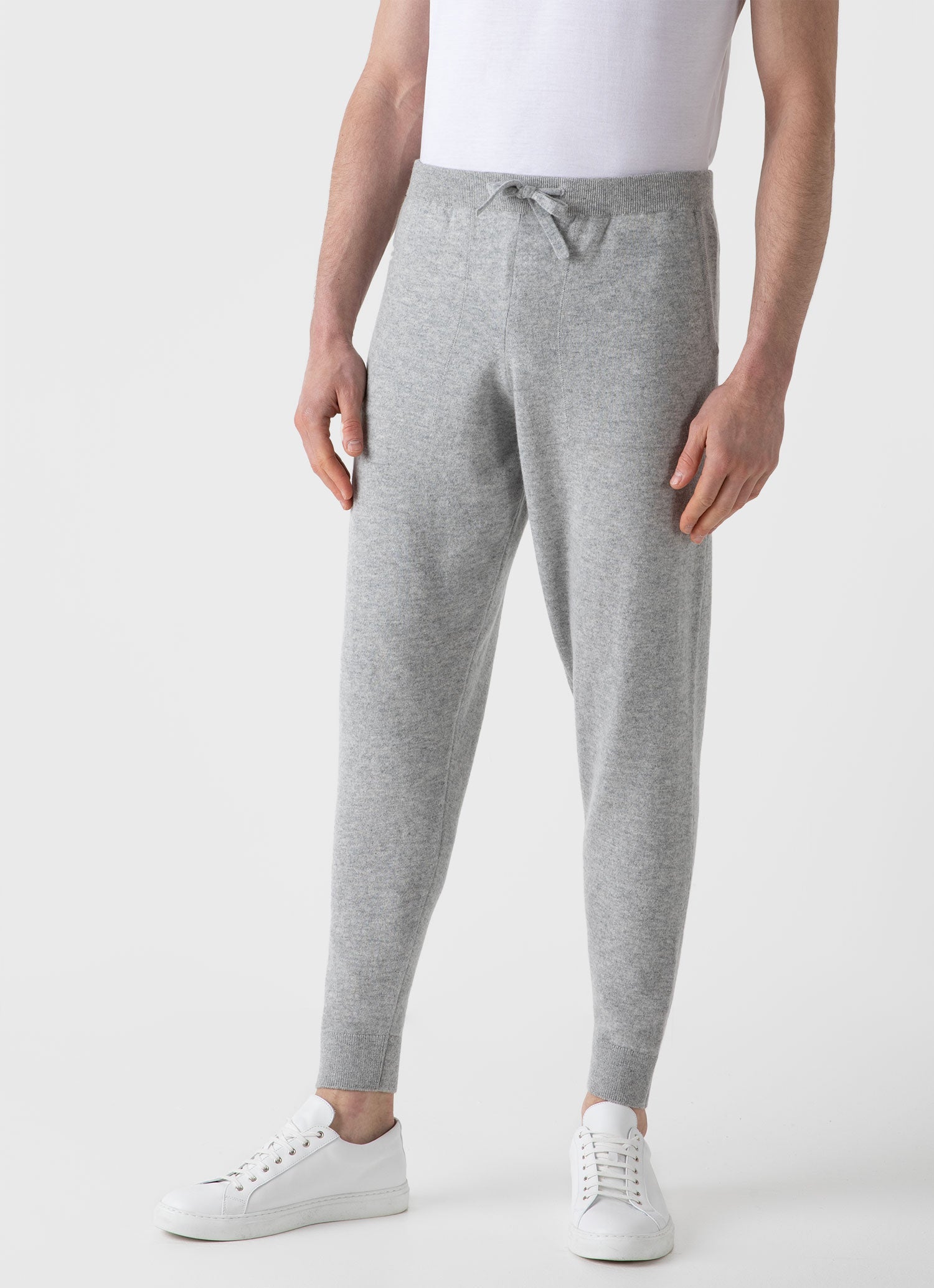 Men's Cashmere Lounge Pant in Grey Melange
