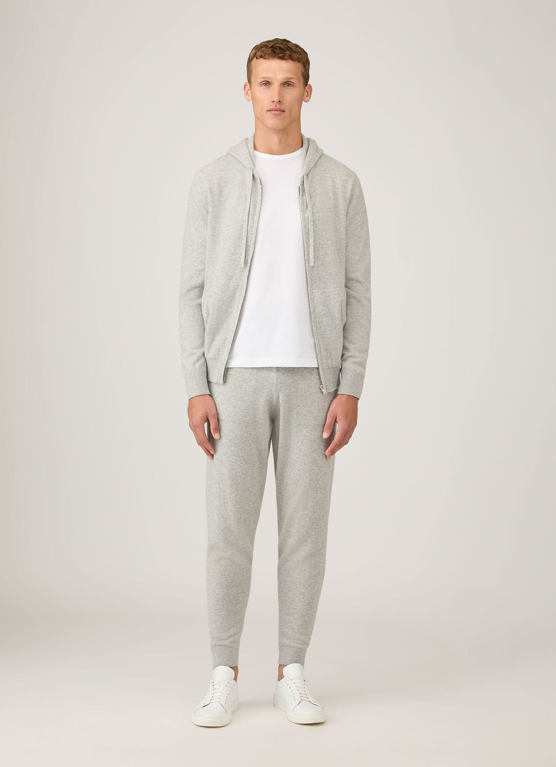Men's Cashmere Lounge Set in Grey Melange
