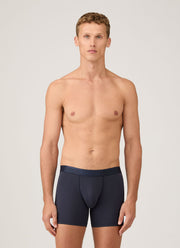 Men's Supima Cotton Stretch Boxer Briefs in Navy