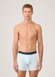 Men's Supima Cotton Stretch Boxer Briefs in Light Blue