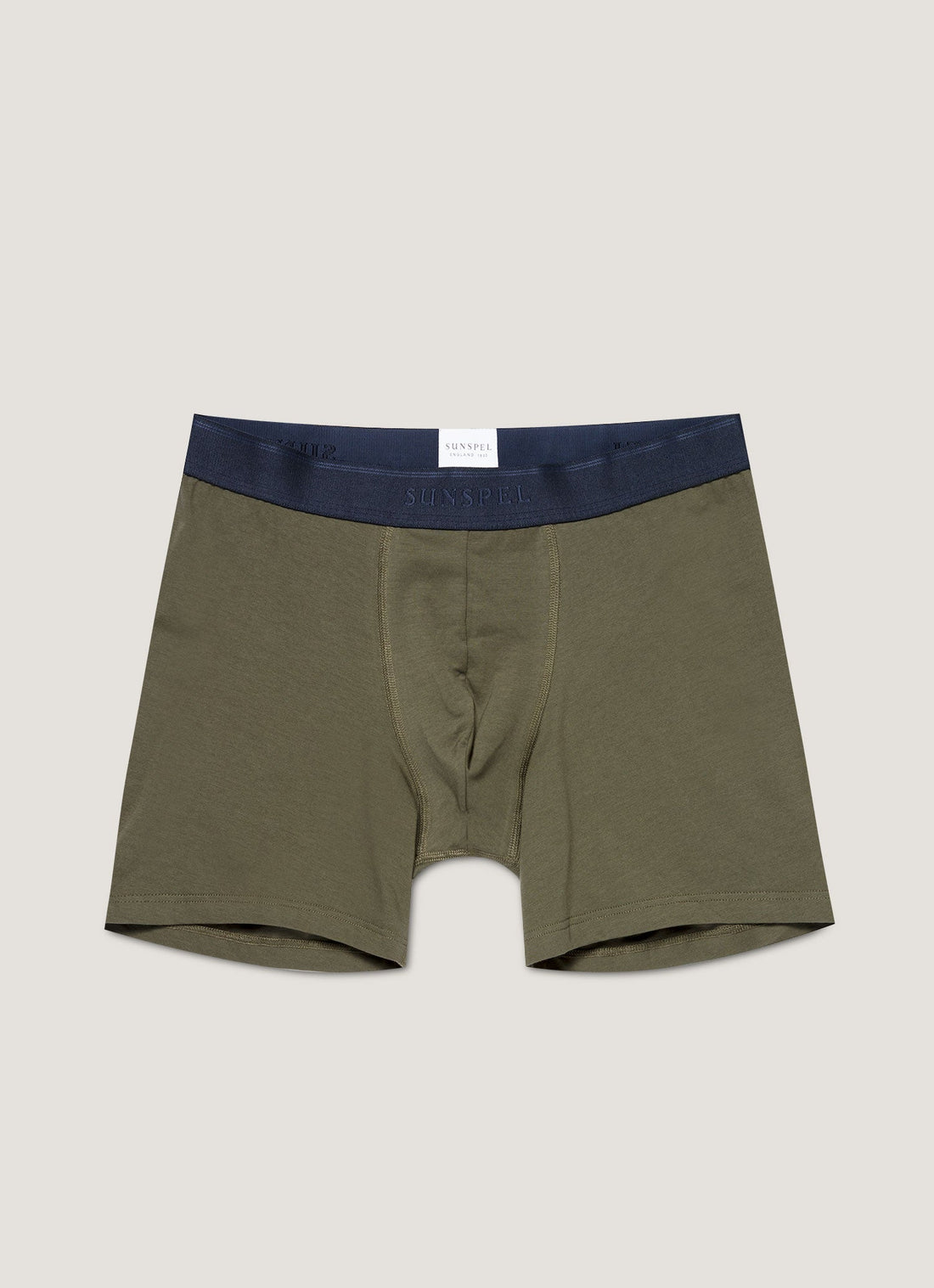 Men's Supima Cotton Stretch Boxer Briefs in Khaki