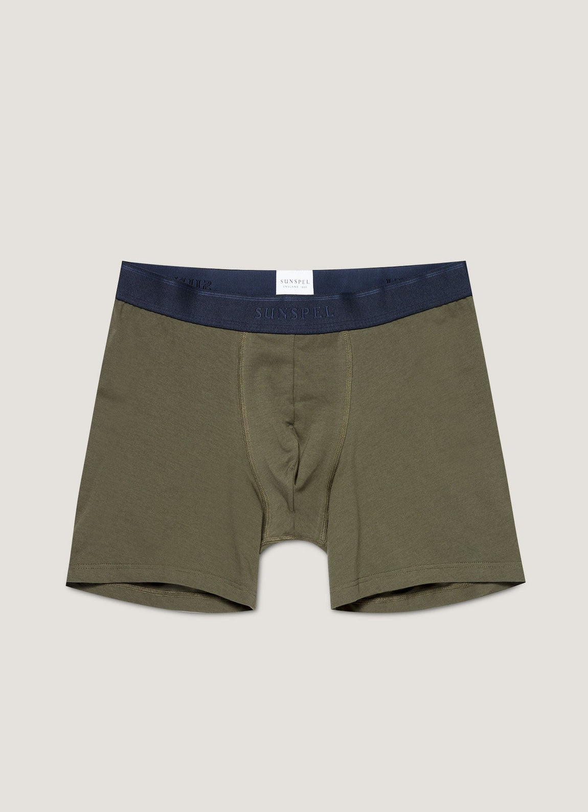 Men's Supima Cotton Stretch Boxer Briefs in Khaki