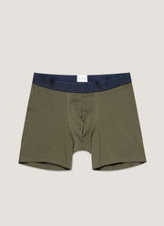 Men's Supima Cotton Stretch Boxer Briefs in Khaki